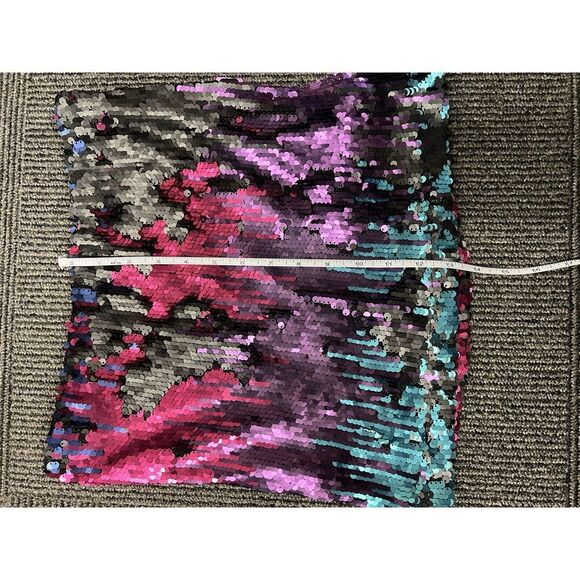 Easley Mini skirt Sequence Party festival Multi Color medium junior - Picture 3 of 4